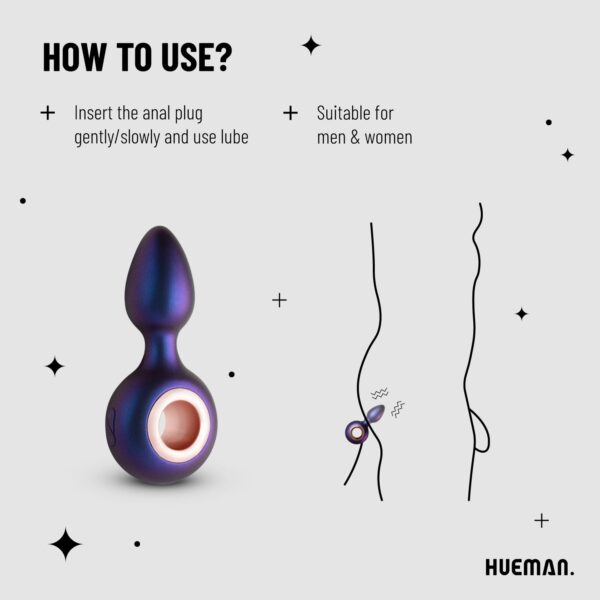Hueman - Deep Space Vibrerende Anaal Plug - Afbeelding 3