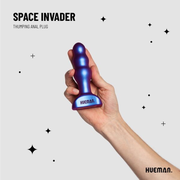 Hueman - Space Invader Vibrerende en Stotende Buttplug - Afbeelding 2