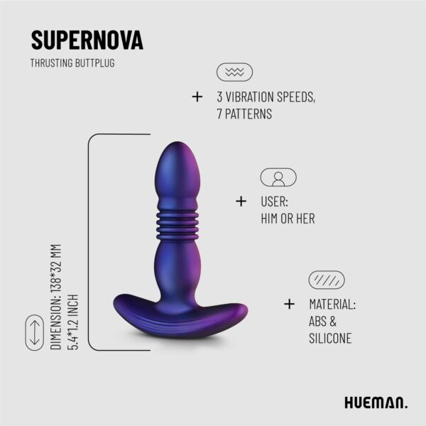 Hueman - Stotende Buttplug - Afbeelding 4