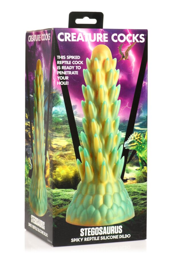Stegosaurus Spiky Reptiel Dildo - Groen - Afbeelding 2