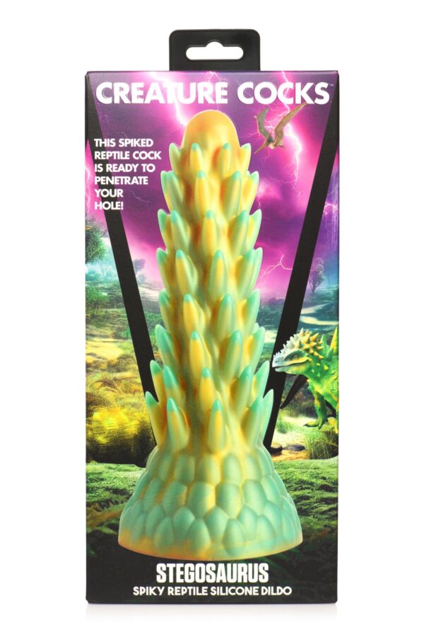 Stegosaurus Spiky Reptiel Dildo - Groen - Afbeelding 7