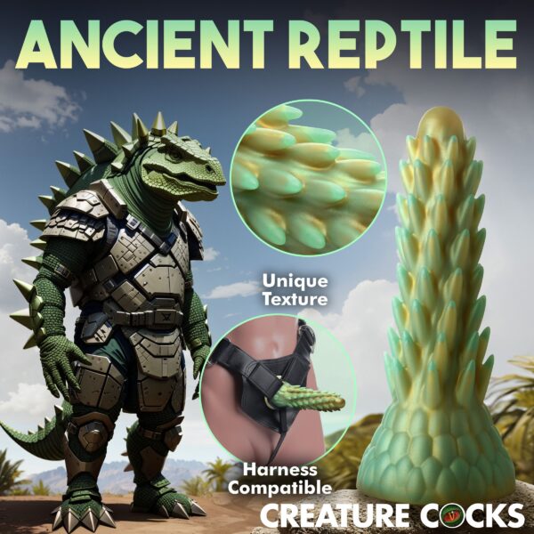 Stegosaurus Spiky Reptiel Dildo - Groen - Afbeelding 12