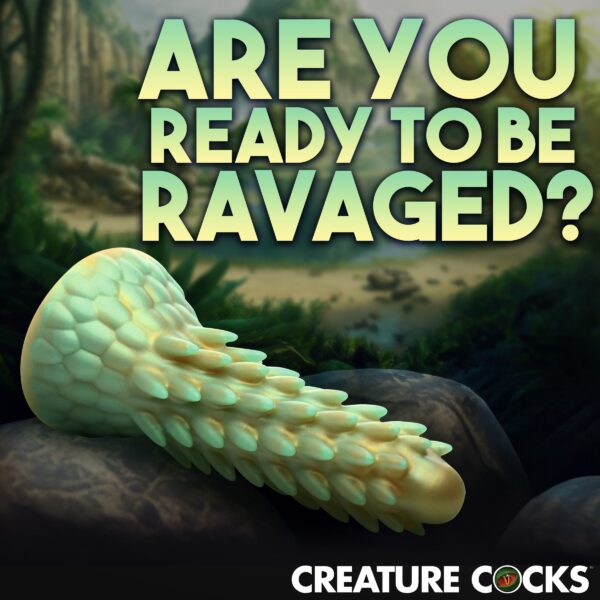 Stegosaurus Spiky Reptiel Dildo - Groen - Afbeelding 9
