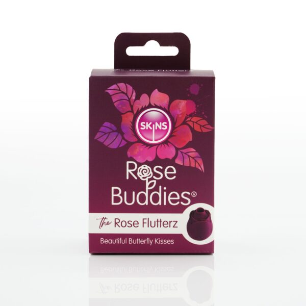 Skins Rose Buddies - The Rose Flutterz Vibrator - Wijnrood - Afbeelding 2