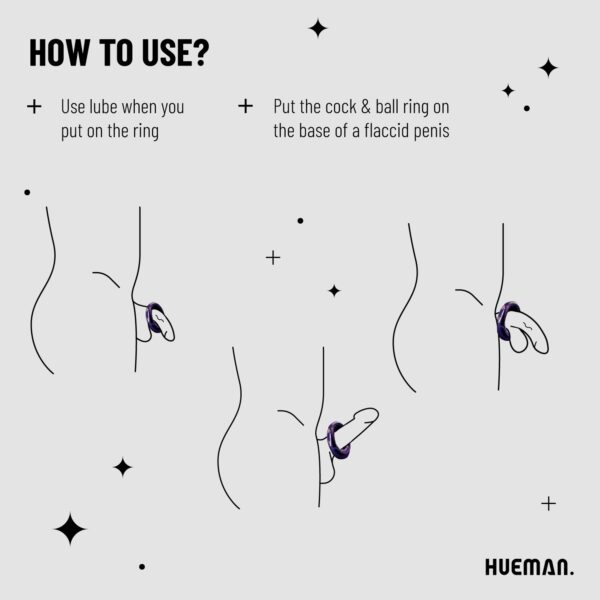 Hueman - Saturn Vibrerende Cock/Ball Ring - Afbeelding 3