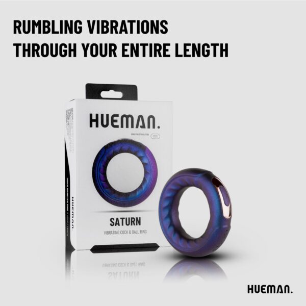 Hueman - Saturn Vibrerende Cock/Ball Ring - Afbeelding 5