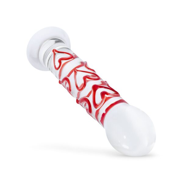 Gildo - Glazen G-spot/Prostaat Dildo Met Hartjes No.30 - Afbeelding 3