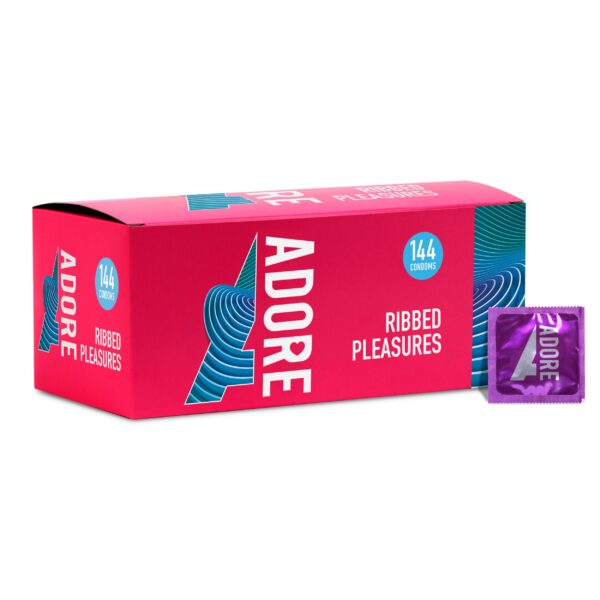 Adore Ribbed Pleasure condooms 144 stuks - Afbeelding 2