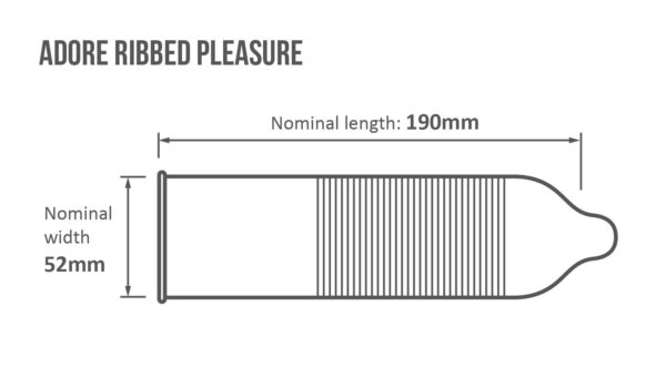 Adore Ribbed Pleasure condooms 144 stuks - Afbeelding 3