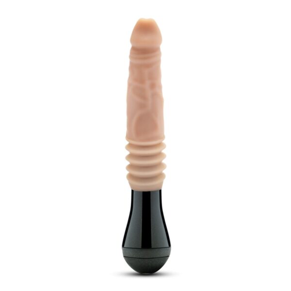 Dr. Skin Silicone - Dr. Knight - Stotende en Vibrerende Dildo - Beige - Afbeelding 2