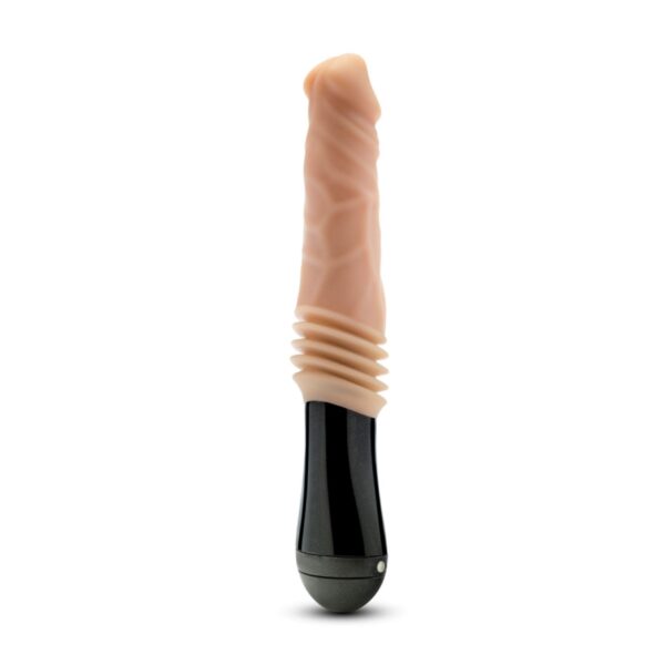 Dr. Skin Silicone - Dr. Knight - Stotende en Vibrerende Dildo - Beige - Afbeelding 8