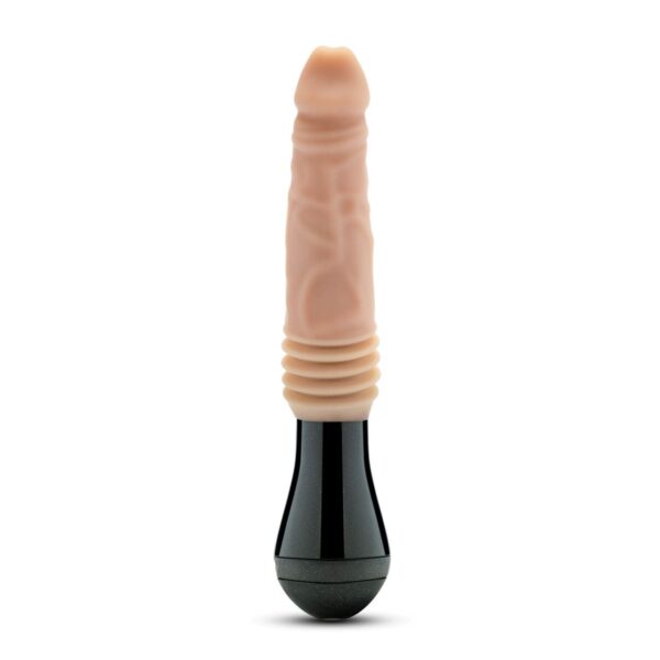 Dr. Skin Silicone - Dr. Knight - Stotende en Vibrerende Dildo - Beige - Afbeelding 10