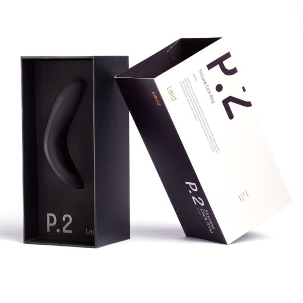 Laid - P.2 Siliconen Cockring 51.5 mm - Zwart - Afbeelding 7
