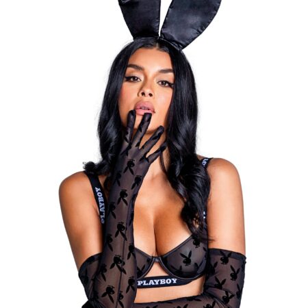 Playboy Lingerie - Bunny Noir Handschoenen