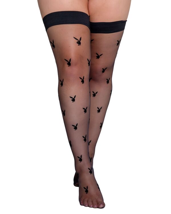 Playboy Lingerie - Bunny Noir Kousen - Afbeelding 2