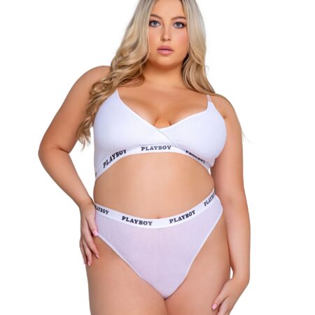 Playboy Lifestyle - 2-Delige Lingerie Set Curvy - Wit