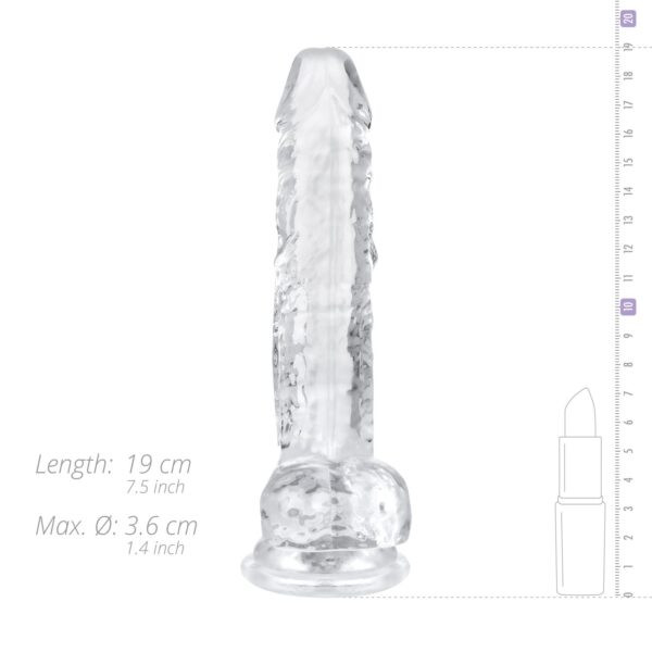 Jelly Dildo met ballen - 17 cm - Afbeelding 7