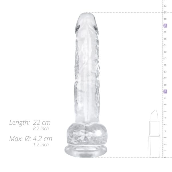 Jelly Dildo met ballen - 19 cm - Afbeelding 7