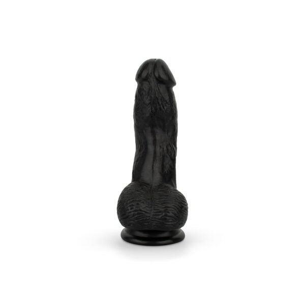 Dildo met ballen 12 cm - Zwart - Afbeelding 2