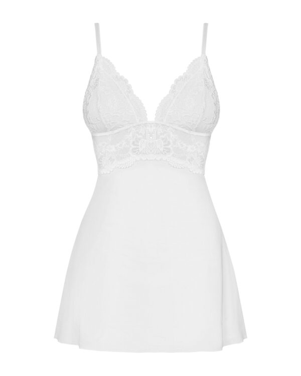 Babydoll Setje Met Kant - Wit - Afbeelding 4