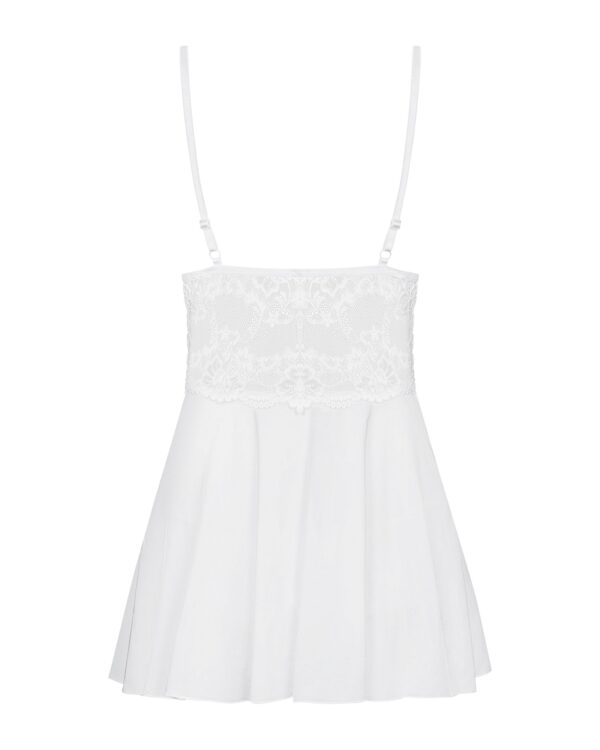 Babydoll Setje Met Kant - Wit - Afbeelding 5
