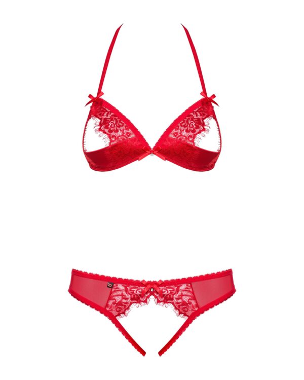 Obsessive - 870-sec-3 Tweedelige Set - Rood - Afbeelding 6
