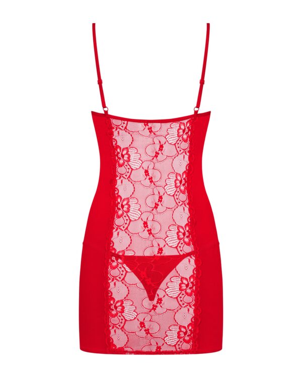 Heartina Negligé Met String - Rood - Afbeelding 5