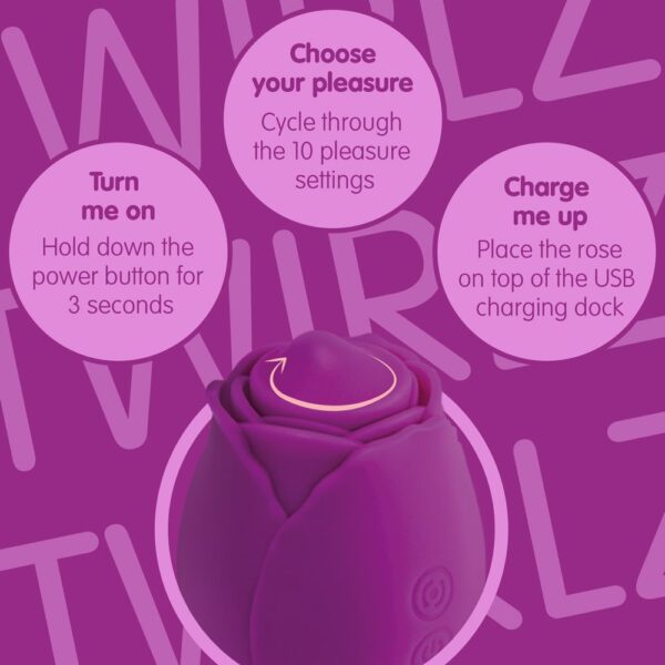 Skins Rose Buddies - The Rose Twirlz Vibrator - Afbeelding 5