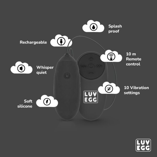 LUV EGG - Zwart - Afbeelding 4