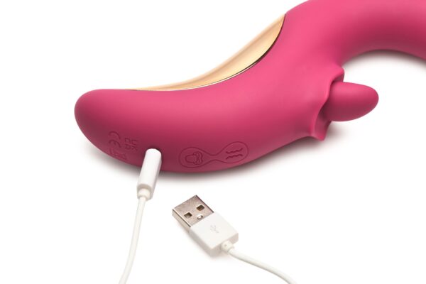 XR Brands - Tease & Please Likkende & Stotende Vibrator - Roze - Afbeelding 9