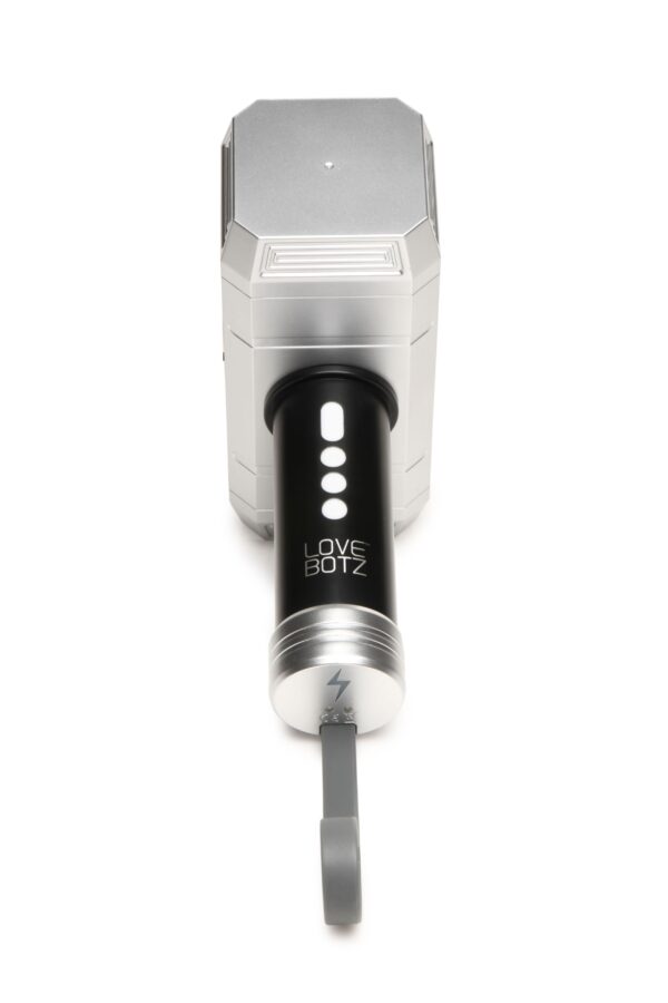 XR Brands - Thunder Stroker Zuigende Masturbator - Zilver&Zwart - Afbeelding 4