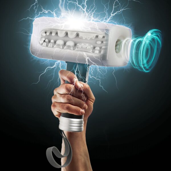 XR Brands - Thunder Stroker Zuigende Masturbator - Zilver&Zwart - Afbeelding 16