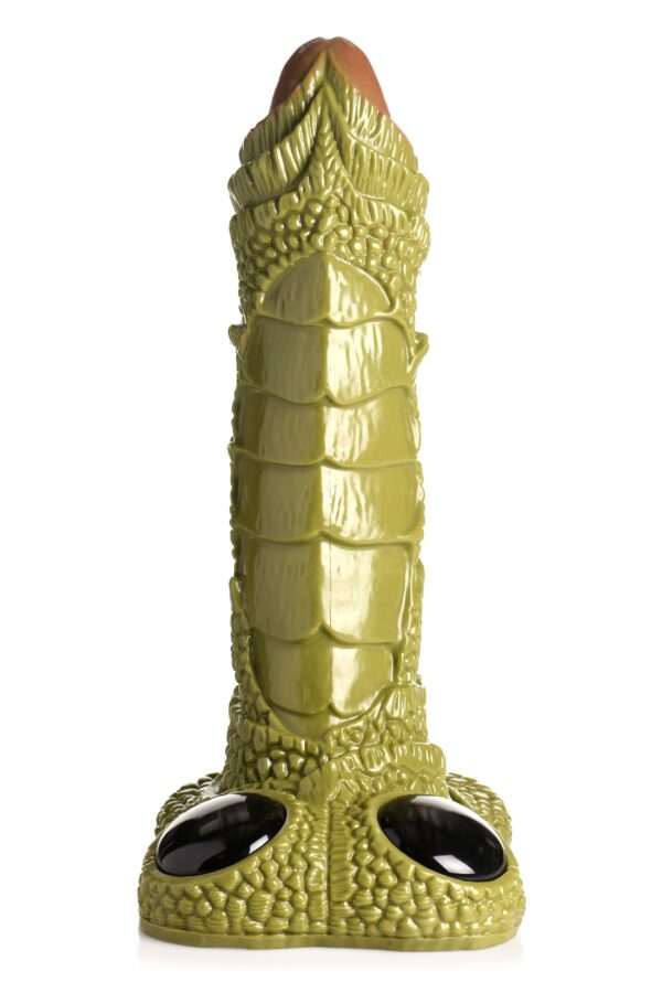 XR Brands - Reusachtig Geschubd Moerasmonster Dildo - Groen - Afbeelding 5