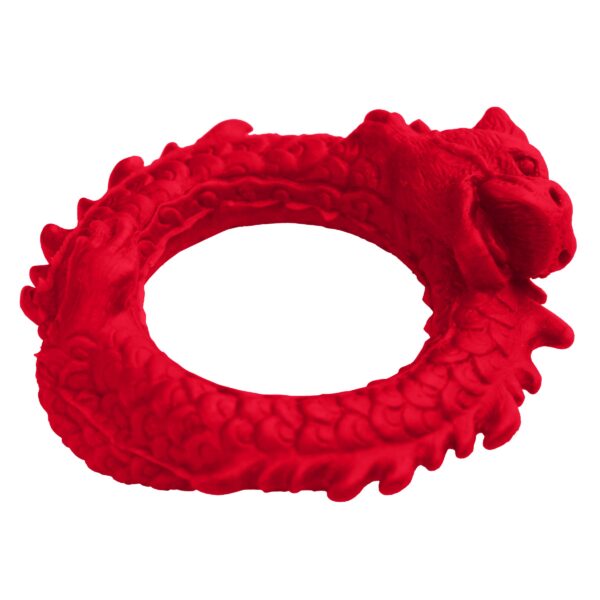 XR Brands - Rise of the Dragon Silliconen Penisring - Rood - Afbeelding 3