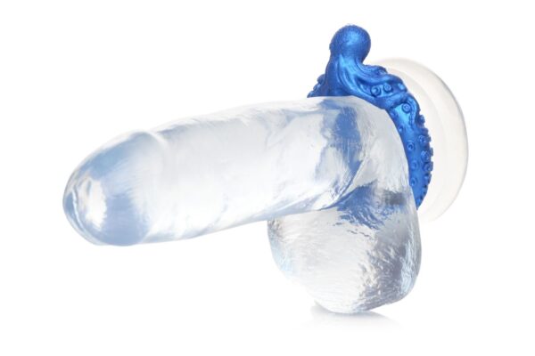 XR Brands - Poseidon's Octo-Ring Siliconen Penisring - Blauw - Afbeelding 3