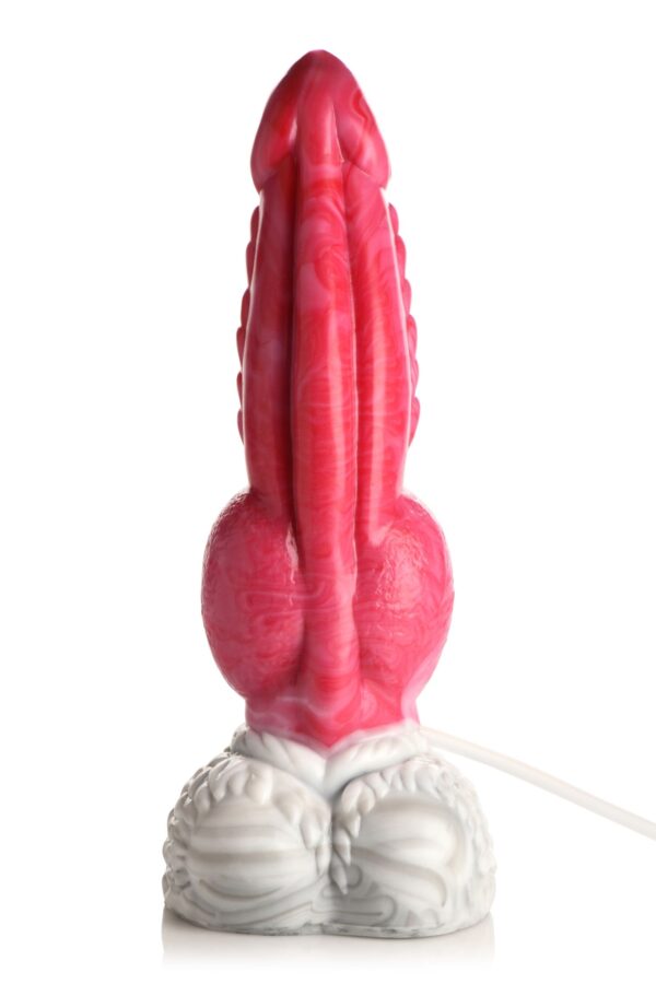 XR Brands - Resurrector Phoenix Spuitende Siliconen Dildo - Rood/Wit - Afbeelding 4