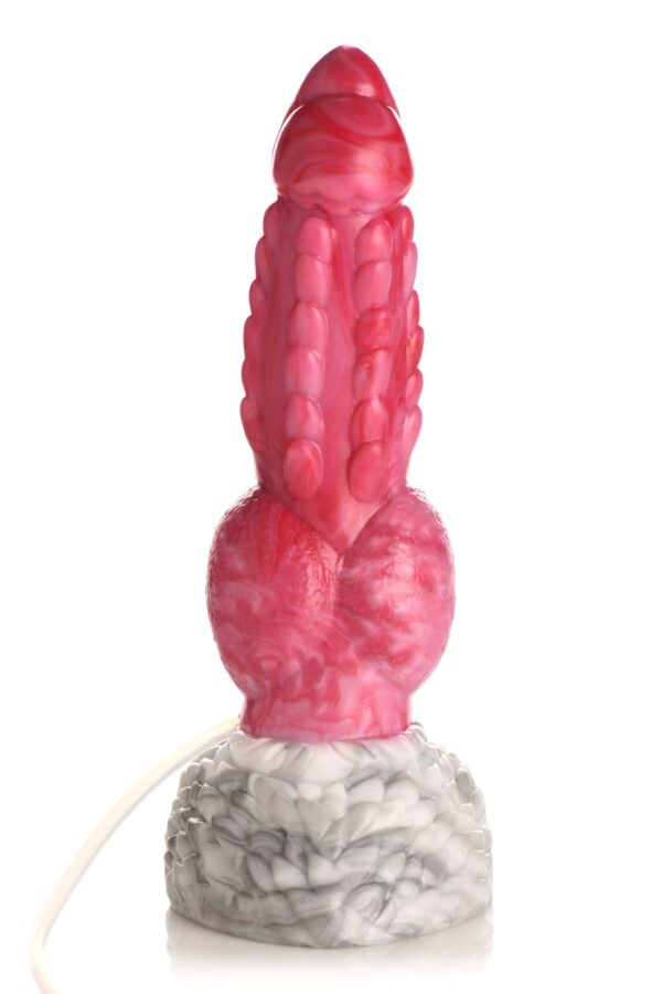 XR Brands - Resurrector Phoenix Spuitende Siliconen Dildo - Rood/Wit - Afbeelding 6