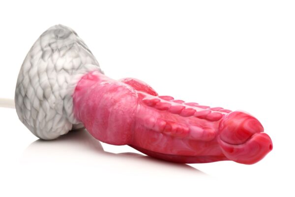 XR Brands - Resurrector Phoenix Spuitende Siliconen Dildo - Rood/Wit - Afbeelding 7