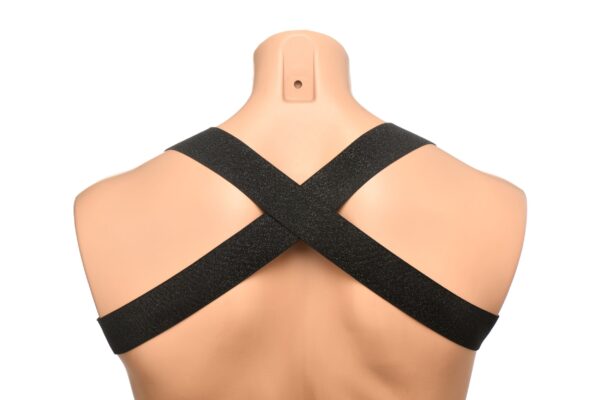 XR Brands - Borstharnas met Armbanden - Zwart - Afbeelding 4