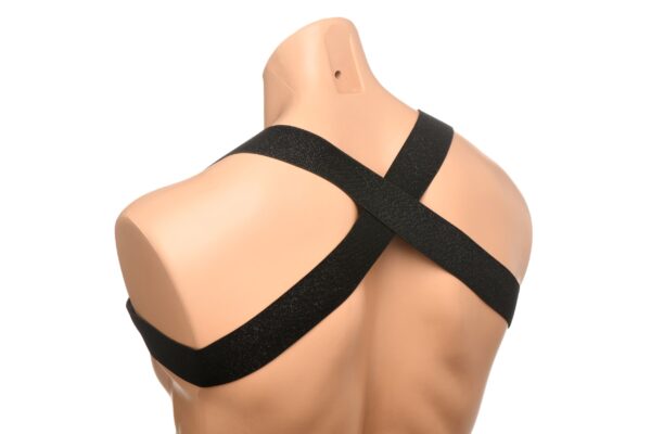 XR Brands - Borstharnas met Armbanden - Zwart - Afbeelding 5