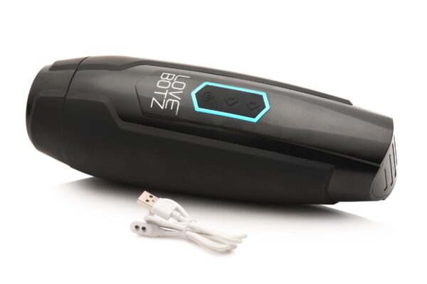 XR Brands - Stotende en Vibrerende Masturbator - Zwart - Afbeelding 4