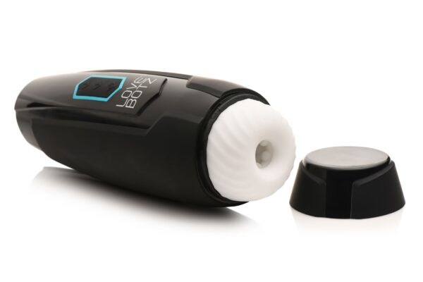 XR Brands - Stotende en Vibrerende Masturbator - Zwart - Afbeelding 2