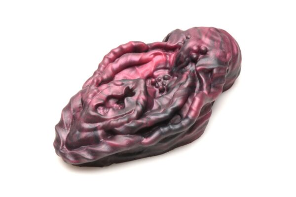 XR Brands - Xeno Pussy Vulva Siliconen Grinder - Rood & Zwart - Afbeelding 3