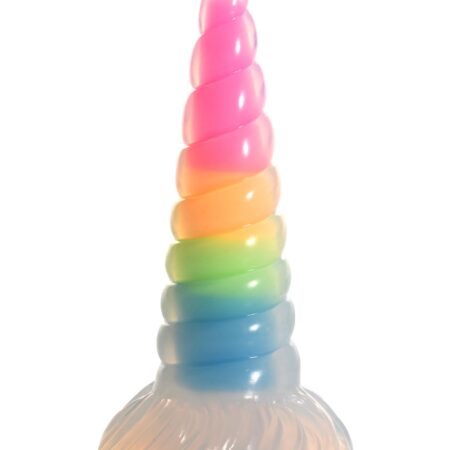 XR Brands - Lichtgevende Regenboog Siliconen Dildo