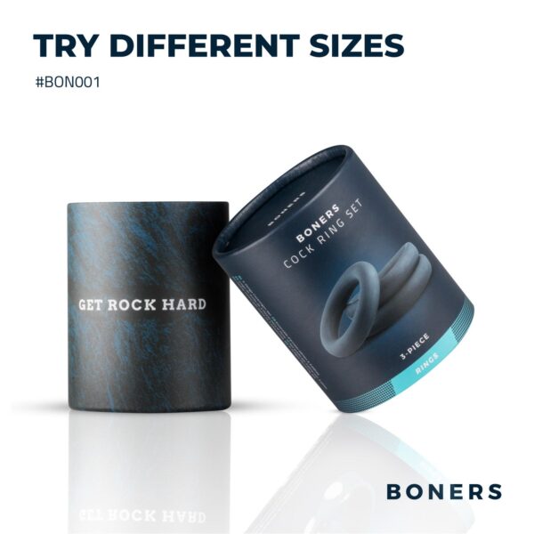 Boners 3-Delige Cockringen Set - Grijs - Afbeelding 5