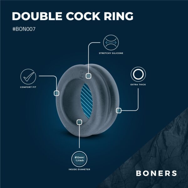 Boners Cockring Met Dubbel Design - Afbeelding 4