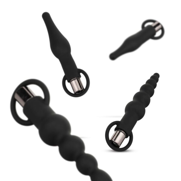 Anaal Plug Set Met Bullet Vibrator - Zwart - Afbeelding 5