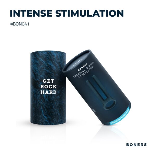 Boners Cockring & Ball Stimulator - Blauw - Afbeelding 5