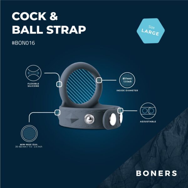 Boners Cock & Ball Strap - L - Afbeelding 4