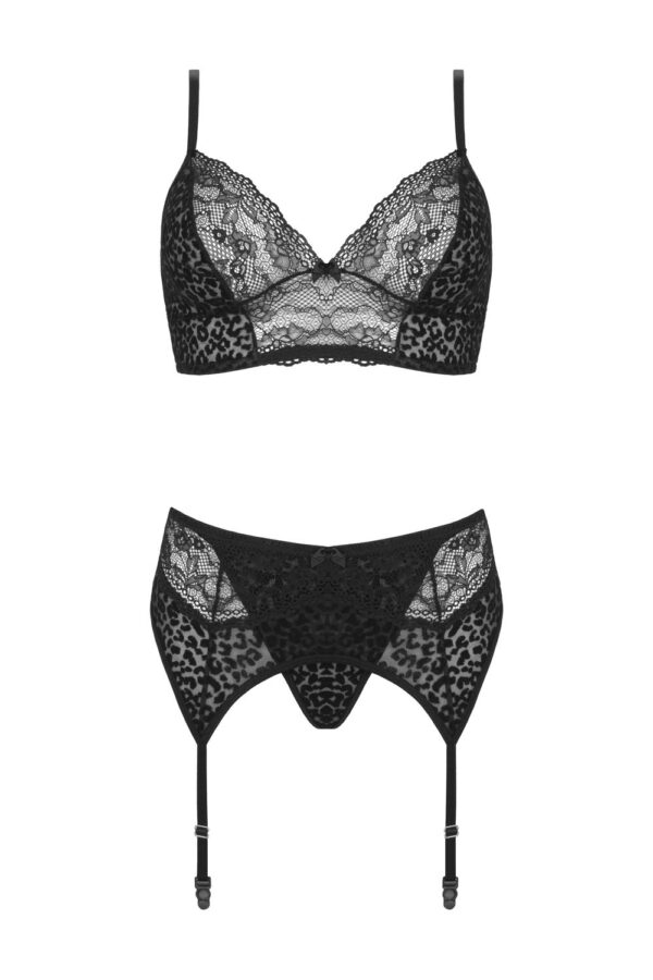 3-delig Lingerie-setje Sanne -zwart - Afbeelding 4